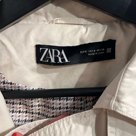 Zara Cream Oversized Trench Coat - Picture 3 of 4
